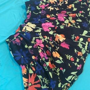 Black and Floral Print Old Navy Skirt